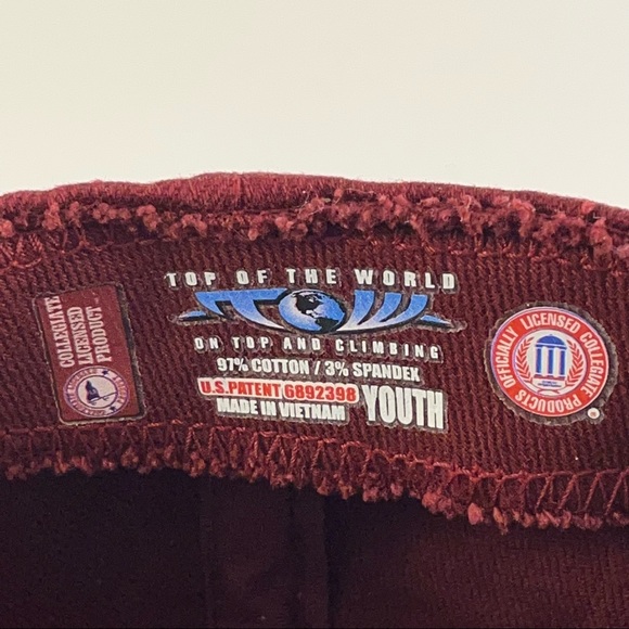 Texas A&M Youth Fitted Cap. Top of the World Fitted Cap Maroon Aggies Licensed - Picture 6 of 12